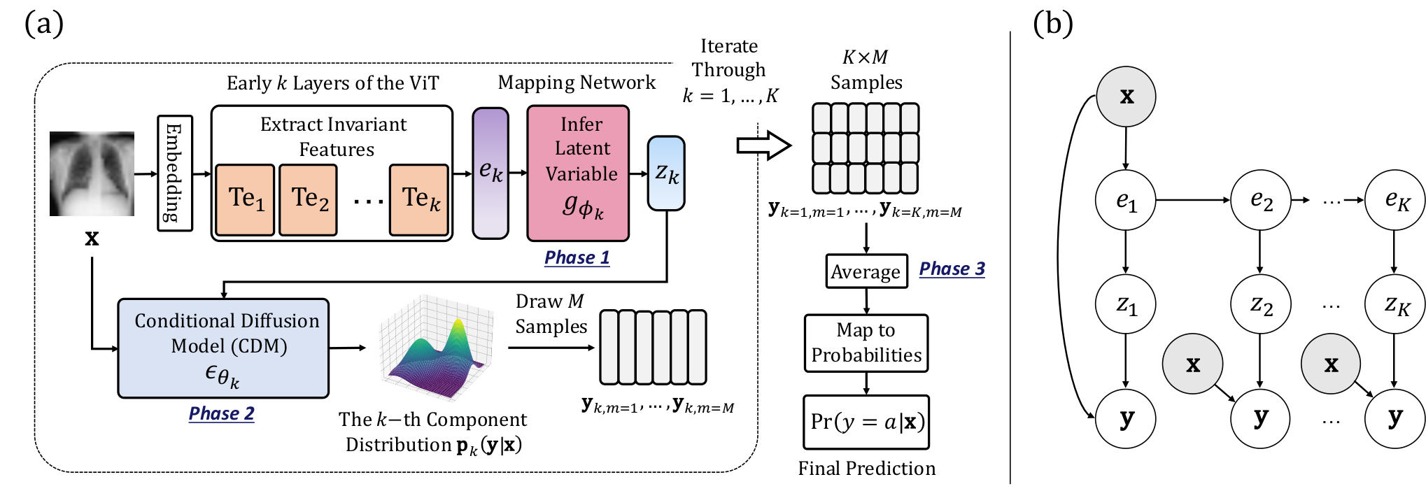 A nested diffusion framework for reliable prediction from medical imaging under distribution shift.